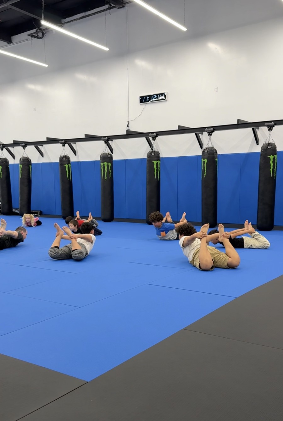 Kids class doing a circle drill